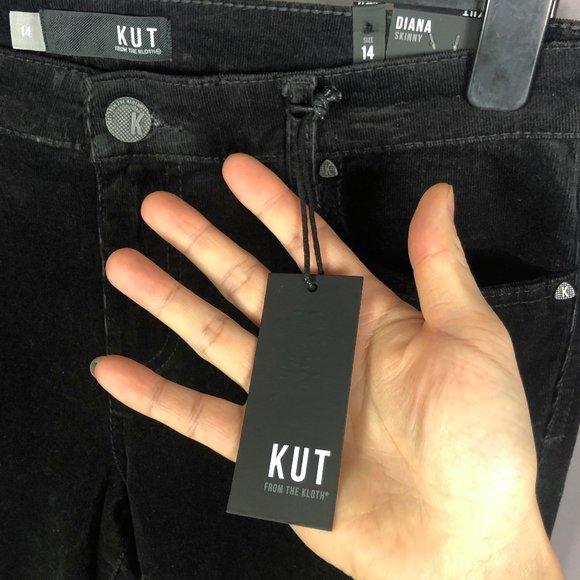 Kut from the Kloth Diana Corduroy Relaxed Fit Skinny Jeans In Pebble Siz… - Picture 6 of 14